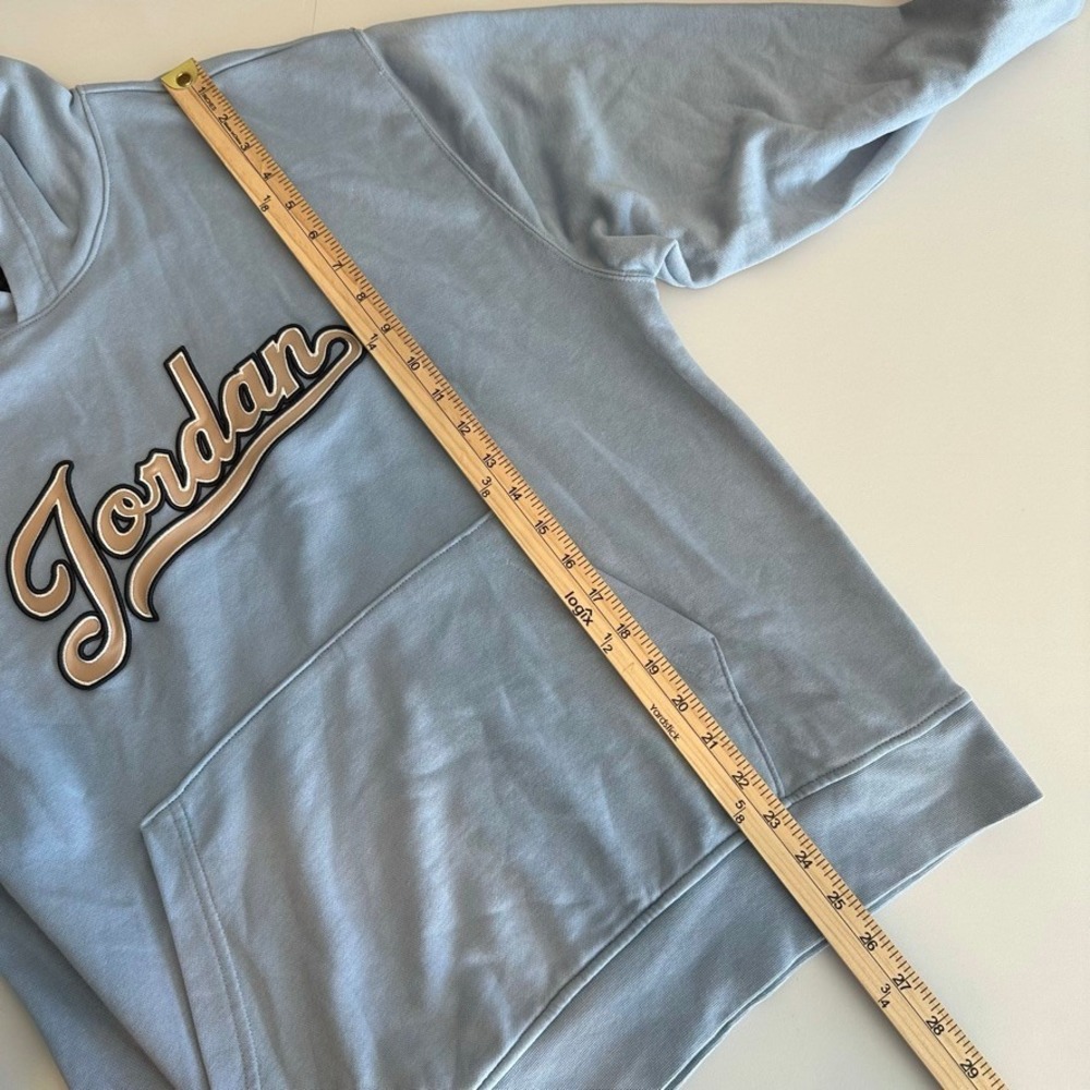 Nike Air Jordan MVP Hoodie Blue Script Logo Pullover Medium - Picture 7 of 9